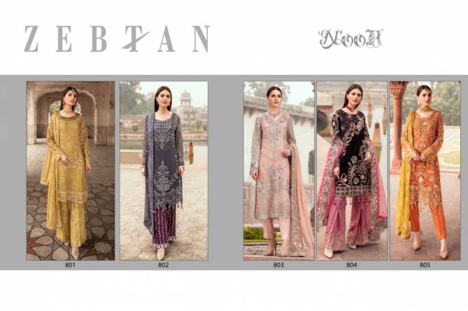 Noor Zebtan Faux Latest Heavy Santoon With Casual Party Wear Pakistani Salwar Suit Collection 